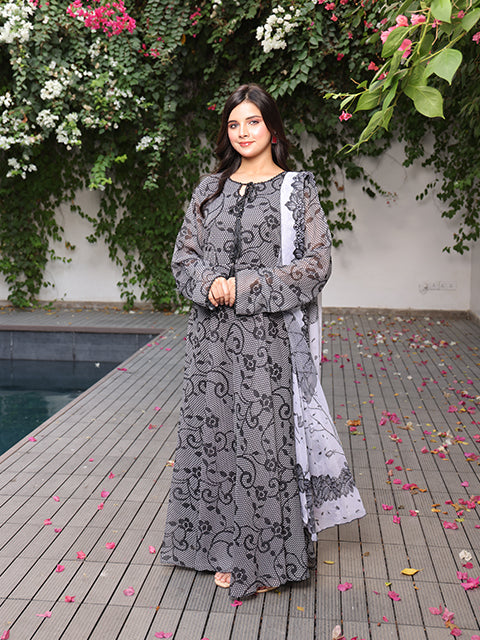 Romantic Maxi Dress (FRT-87) – Nazmina