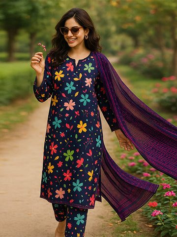 Floral Fiesta  (Unstitched) LUS-06