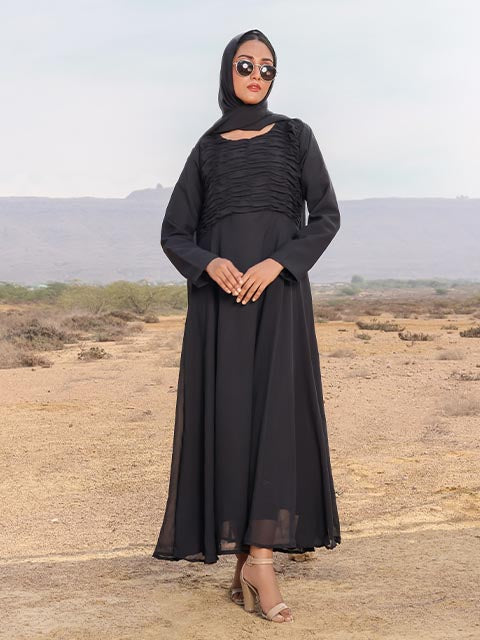 Black lady modest dress MW 01