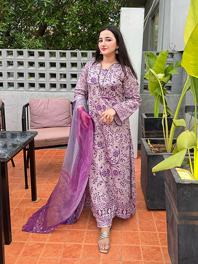 Lavender Elegance (LD-80) - Unstitched