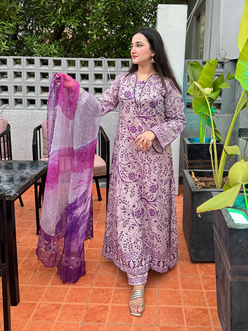 Lavender Elegance (LD-80) - Unstitched