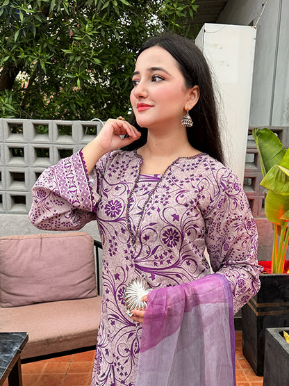 Lavender Elegance (LD-80) - Unstitched