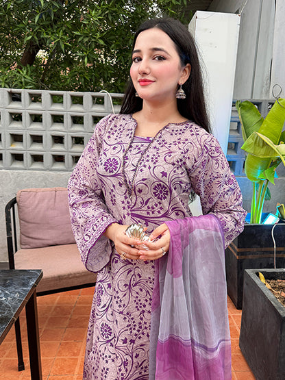 Lavender Elegance (LD-80) - Unstitched