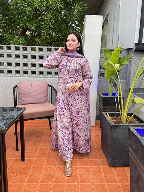 Lavender Elegance (LD-80) - Unstitched