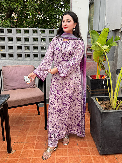 Lavender Elegance (LD-80) - Unstitched