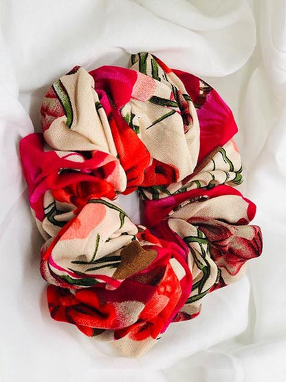 Pack of 10 Printed Scrunchies (PK-09)