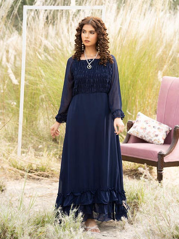 Ocean Serenity Smocking Maxi (FR-696)