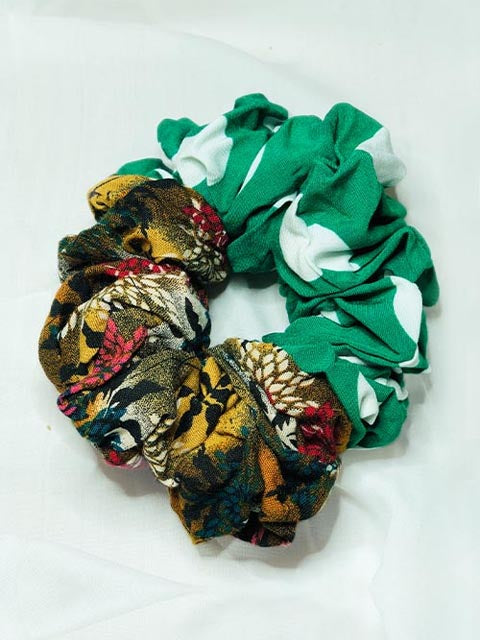 Two Printed Scrunchie (B-125)