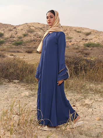 Drowsy blue abaya (MW-06)