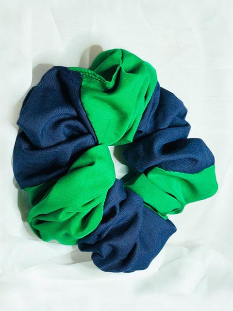 Blue Green Scrunchie (B-120)