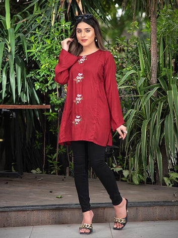 Maroon Dreams Embriodered (AB-508)