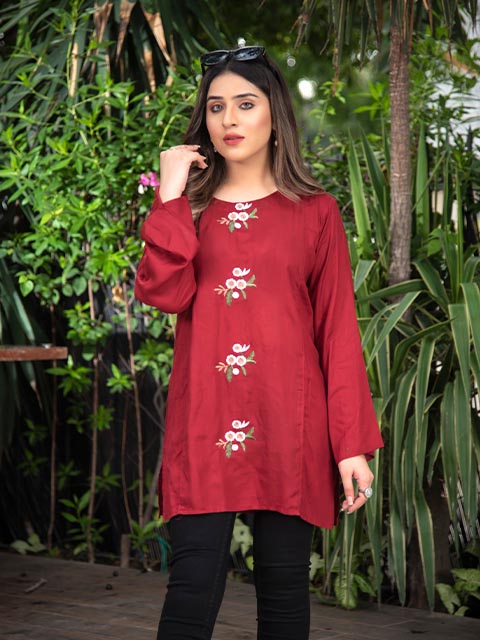 Maroon Dreams Embriodered (AB-508)