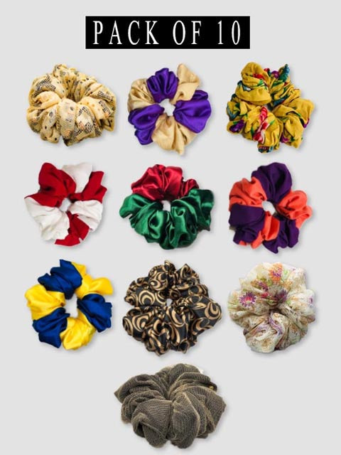 Pack of 3 Multi-Color Printed Scrunchies main image 0