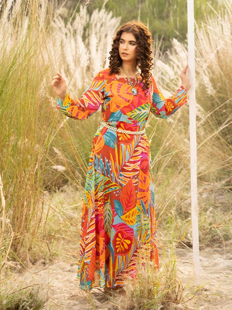 rtistic Brushstroke Printed Maxi (FR-700Laam)
