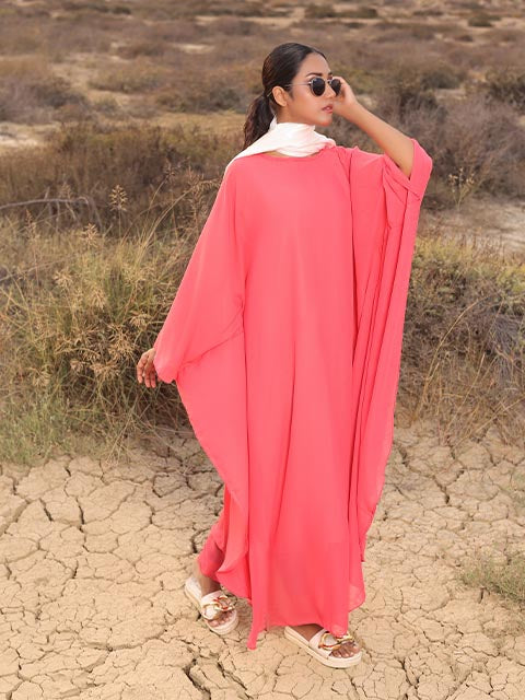 Ruby pink modest dress (MW-09)