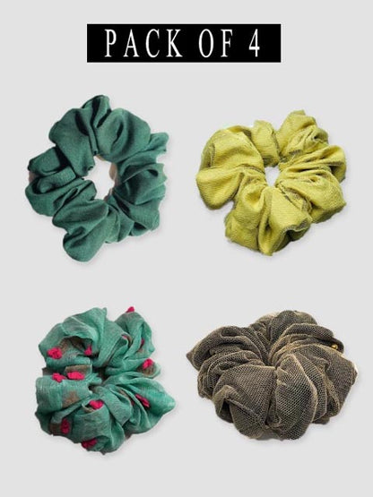 Pack of 4 mix Scrunchies (PK-12)