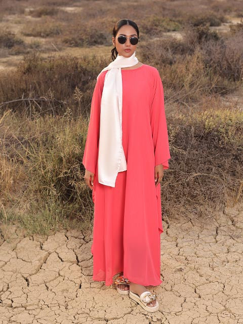 Ruby pink modest dress (MW-09)