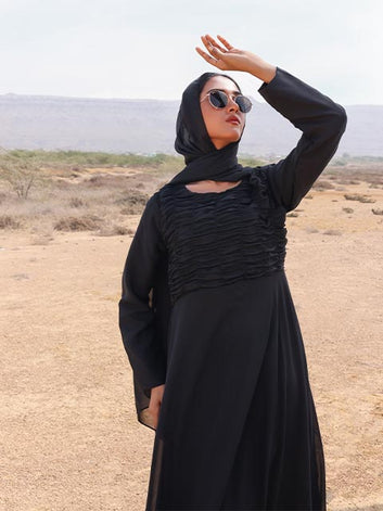 Black lady modest dress (MW-01)
