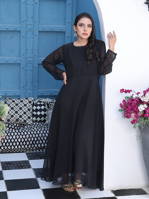 Lacey Charcoal Long Maxi (FR-745)