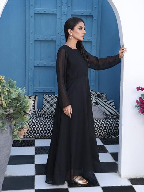 Lacey Charcoal Long Maxi (FR-745)