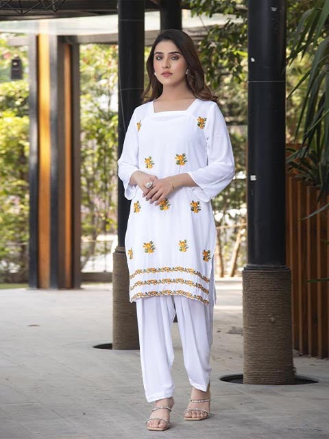 White With Multi Floral (KP-226)