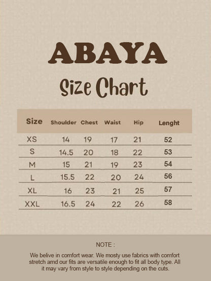 Natural calico modest abaya (MW-04)