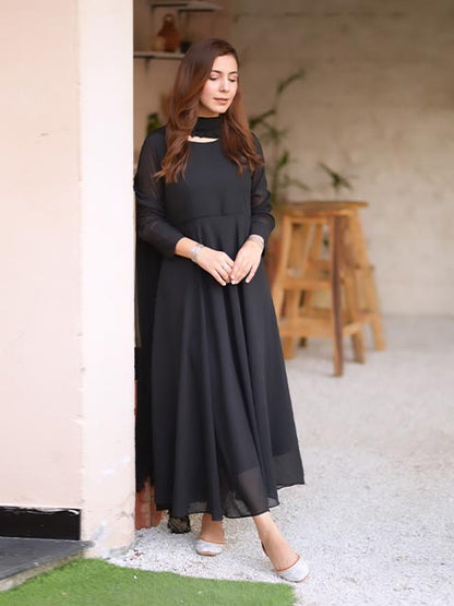 Black Rock With Dupatta (FR-620D)