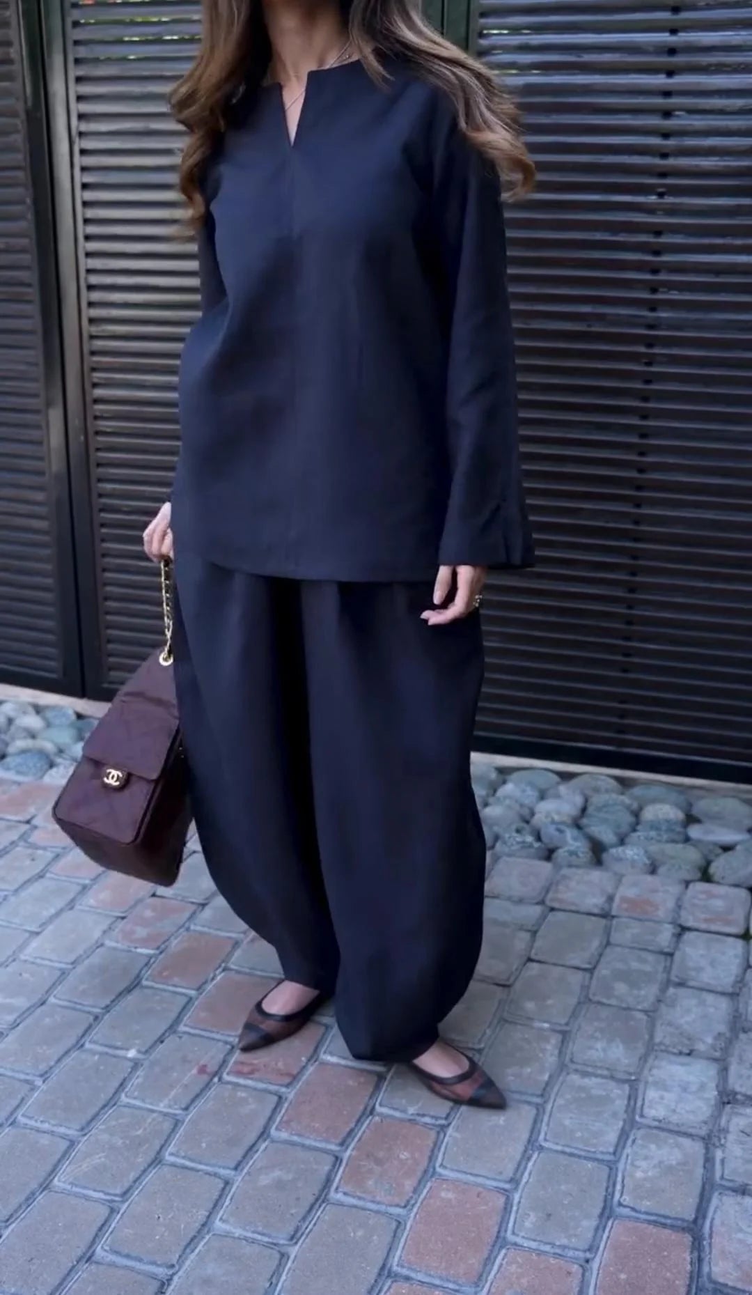 Midnight Minimal Co-Ord Set – Relaxed Fit Black Ensemble - CS-05