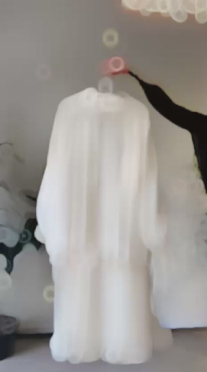 Chiffon Co-Ords Solid White (MT-01)