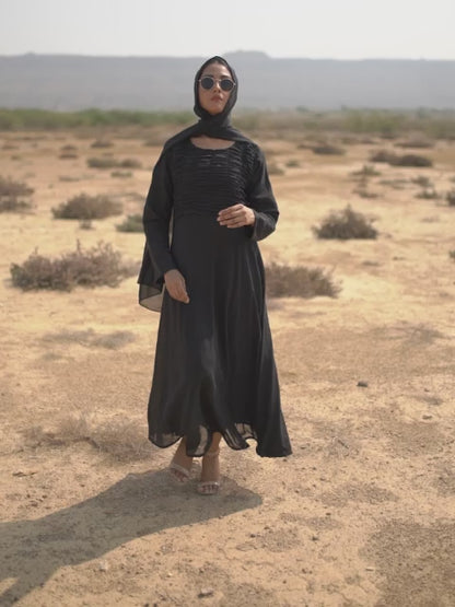 Black lady modest dress (MW-01)