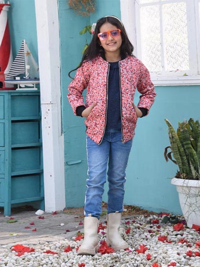 Floral Bomber Jacket (TDK-03)