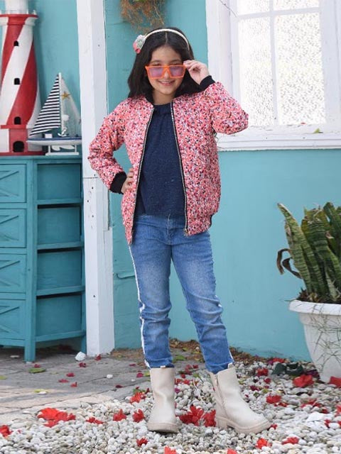 Floral Bomber Jacket (TDK-03)