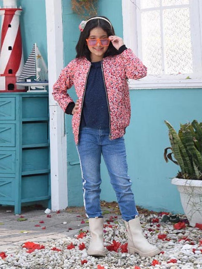 Floral Bomber Jacket (TDK-03)