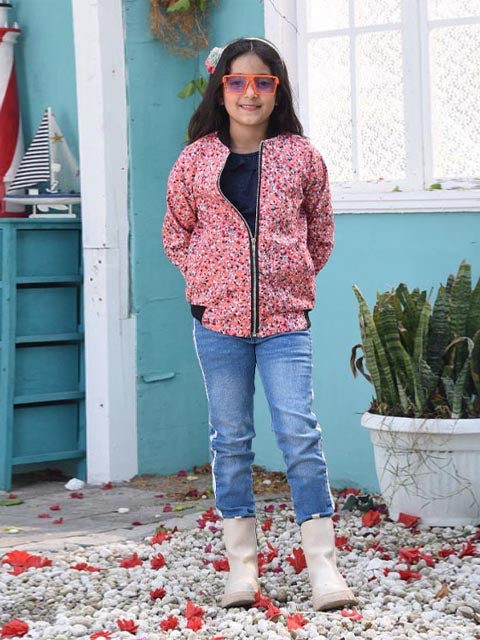Floral Bomber Jacket (TDK-03)