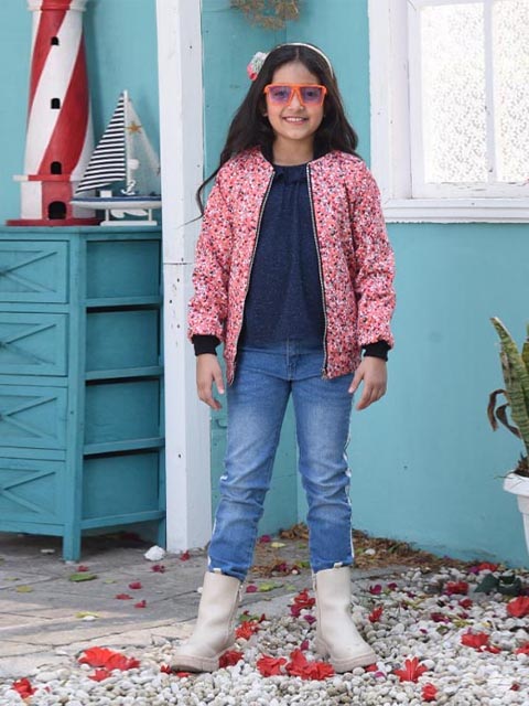 Floral Bomber Jacket (TDK-03)