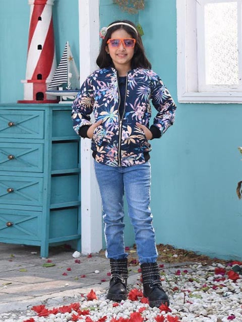 Multi Floral Bomber Jacket (TDK-01)