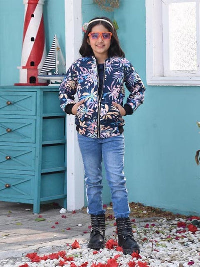 Multi Floral Bomber Jacket (TDK-01)