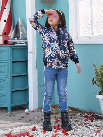 Multi Floral Bomber Jacket (TDK-01)