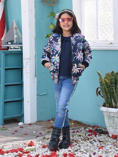 Multi Floral Bomber Jacket (TDK-01)