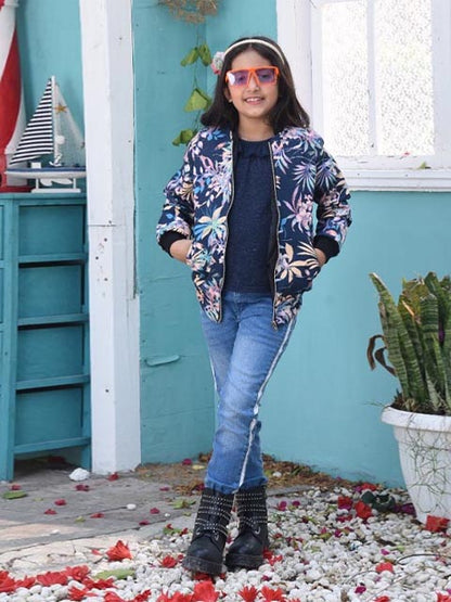 Multi Floral Bomber Jacket (TDK-01)