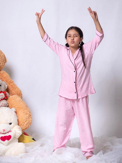Baby pink Kids Pjs (NJ-08)