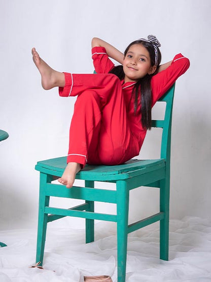 Cherry Red Kids Pjs (NJ-07)