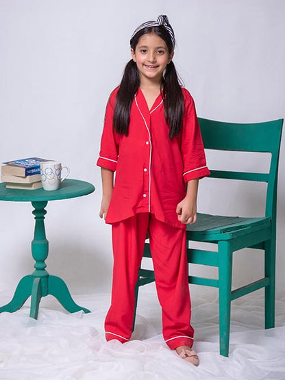 Cherry Red Kids Pjs (NJ-07)