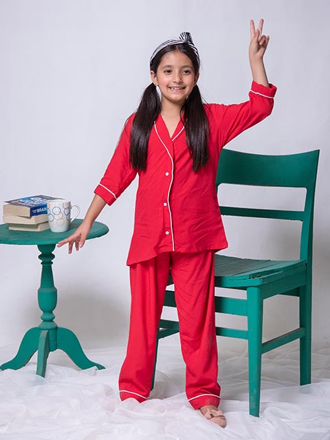 Cherry Red Kids Pjs (NJ-07)