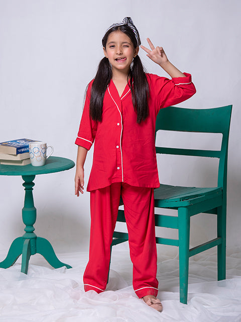 Cherry Red Kids Pjs (NJ-07)