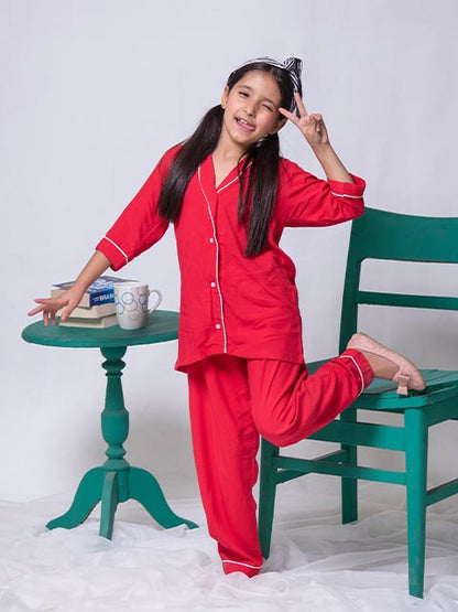 Cherry Red Kids Pjs (NJ-07)