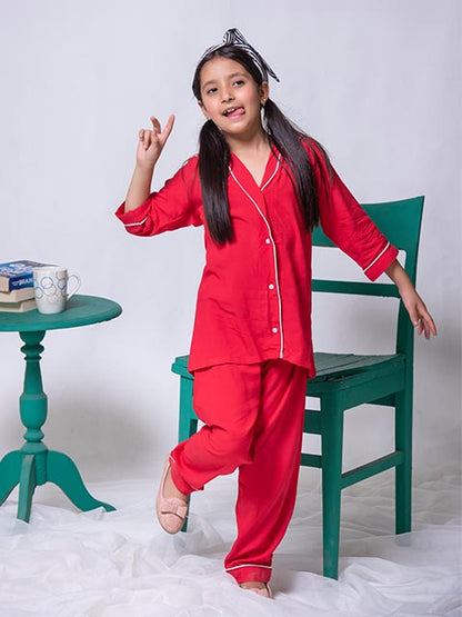 Cherry Red Kids Pjs (NJ-07)