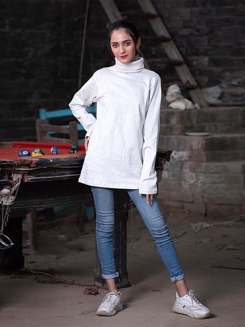 Heather Grey Highneck (H-HEATHER GREY)
