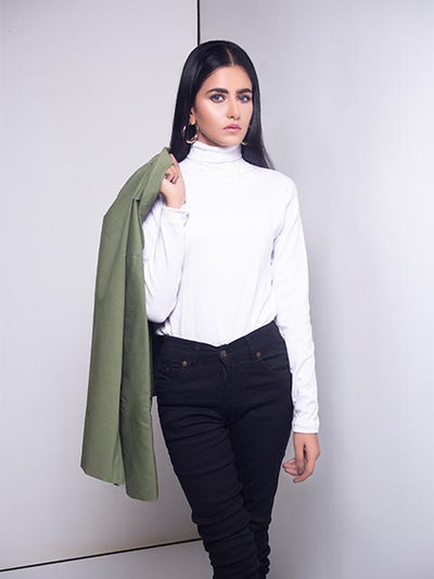 White Turtle Neck Jumper (H-WHITE)