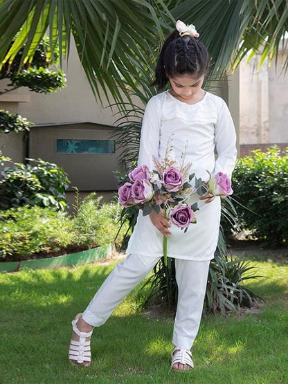White Plates Kurta Shalwar (NK-32)